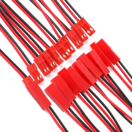 HobbyFlip 100mm JST Connector Plug Cable Wire Line Male and Female for Li-Po Battery Compatible with RC Drone