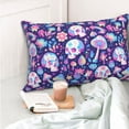thumbnail image 4 of Salouo mushroom rainbow Skull cartoon Pattern Pillow Cases,1PC Pillow Covers with Envelope Closure Decorative Pillow Case for Bed Couch,Pillows Not Included-14"x20", 4 of 6