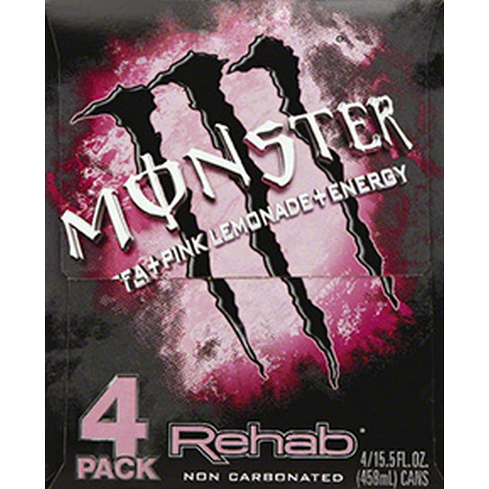 Monster Rehab Pink Lemonade Tea Energy Drink, 15.5 Fl. Oz., 4 Count