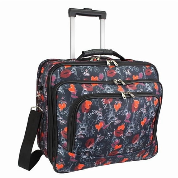 Rolling 17-inch Laptop Case - Paris Black