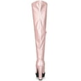 thumbnail image 2 of BLISSFUL STEP Women's Boots Platform Block High Heels Over Knee Side Zips Boots Bling Pink 9, 2 of 7