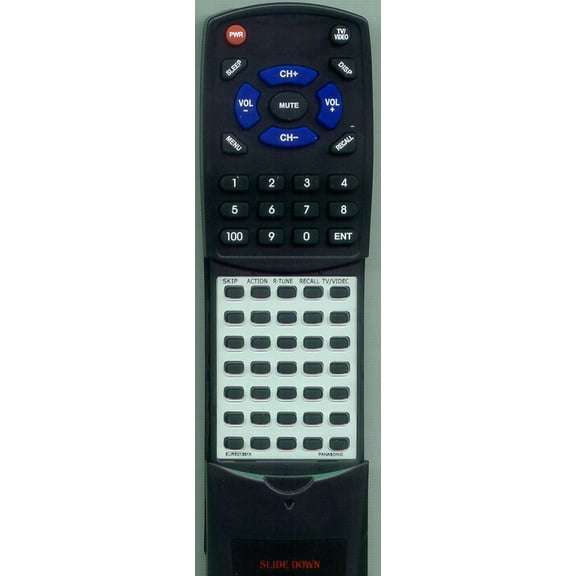 Replacement Remote for PANASONIC RTEUR501331X, EUR501331, CT2765B, CT20R12, CT13R22, CT13R12T, CT20R12T, CT20610T, CT13R22T, CT13R13T, CT20G10T, CT20