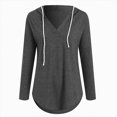 thumbnail image 5 of Godom Blouses for Women Dressy Casual Long Sleeve V Neck Shirts Fall Tunic Tops Loose Fit Hoodies for Womens, 5 of 7