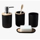 thumbnail image 1 of Accesorios De Baño Set De 4 Piezas Con Detalles De Bambu Modelo Negro, 1 of 4