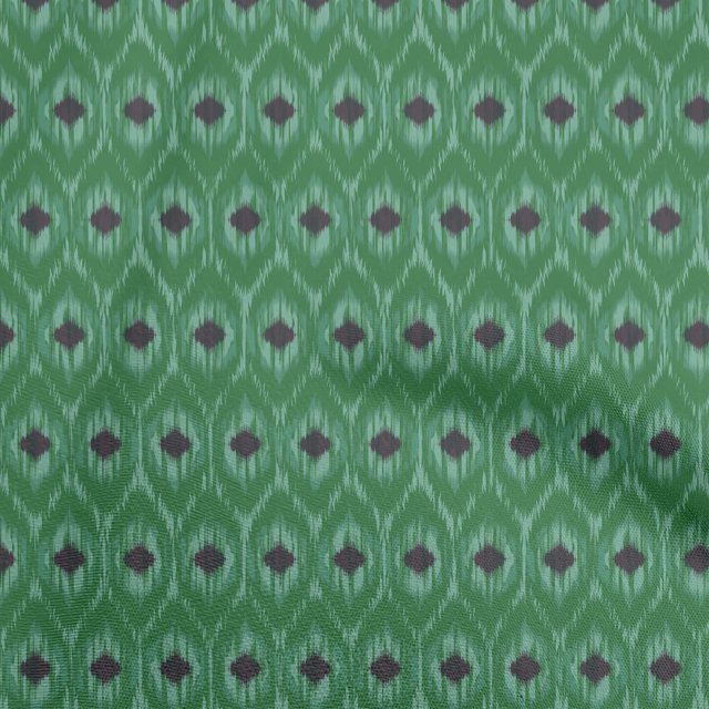 oneOone Rayon Green Fabric Ikat Craft Projects Decor Fabric Printed By The Yard 56 Inch Wide