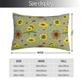 thumbnail image 2 of Kdxio Cotton Pillow Cases 14"x20" Pillowcases,Soft and Breathable Bedroom Pillow Cases-Sage Green With Sunflowers-No Pillow Core, 2 of 5
