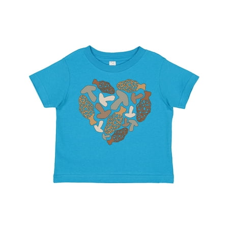 

Inktastic Mushrooms and Morels in a Heart Shape Gift Toddler Boy or Toddler Girl T-Shirt