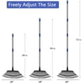 thumbnail image 4 of Garden Rake Leaf, 1.1" Diameter Pole & 6 FT Tall Stainless Steel Heavy Duty Adjustable Long Handle Garden Rake, Use for Yard Garden Lawn and Window Leaves（25 Tines）, 4 of 6