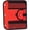 Red, variant on Case-It 5-Tab Binder Accessory, 5-colored tabbed, 6 pocket expanding file, fits any standard 3 ring letter size binder, additional zippered mesh pockets for pen storage, ACC-21, Black