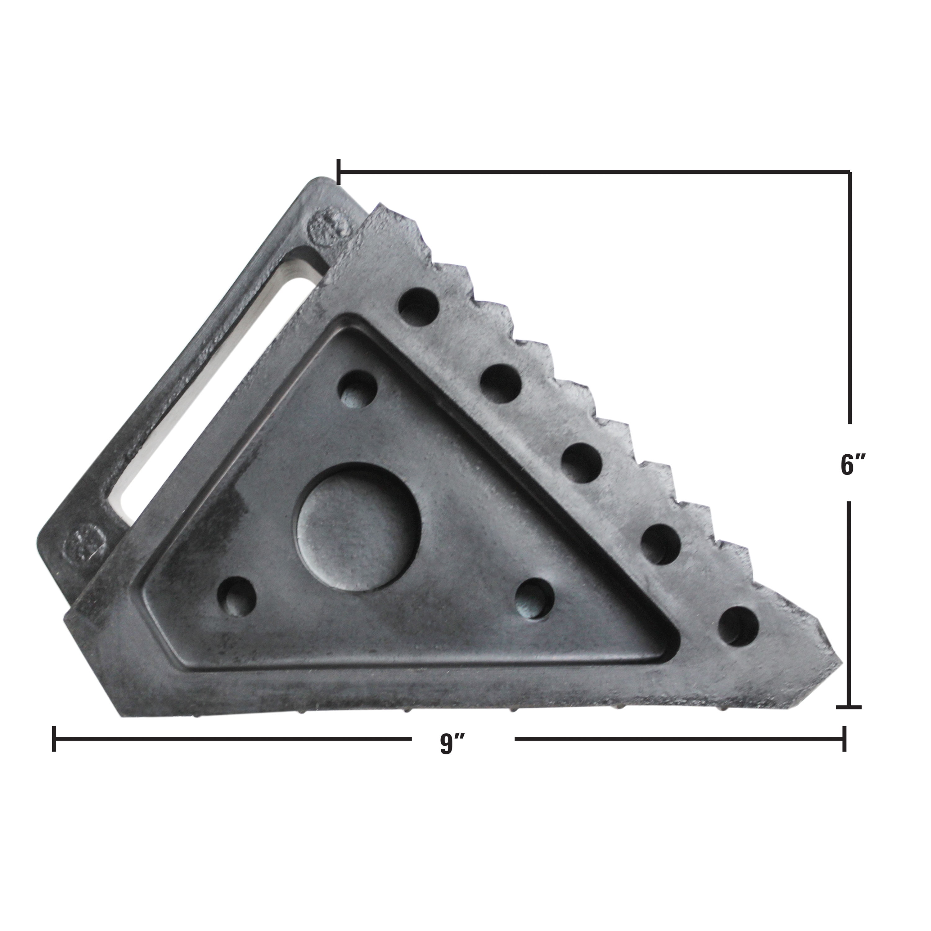 ROBLOCK Rubber Wheelchair Chock with Handle 2 Pack Red Wheel