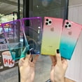 thumbnail image 3 of Square Case,Clear Case Cute Gradient Slim Silicone Transparent Reinforced Corners TPU Cushion Cover Case(iPhone 12mini), 3 of 6