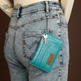 thumbnail image 3 of Wrangler Small Credit Card Holder for Women Slim Card Holder Wallet Womens Ladies Female Wristlet Keychain Wallet, Solid-Turquoise, 3 of 7