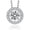 03 Halo Round-Silver, variant on 0.5 Carat Moissanite Pendant Necklace for Women 14K Gold Plated Dance Solitaire Necklace