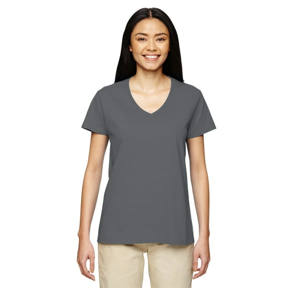 Gildan G500VL Ladies Heavy Cotton 100% Cotton V-Neck T-Shirt