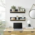 thumbnail image 3 of Danya B. Repose Display Photo Ledge Shelf Set of 2 - Black Back/Chestnut Shelf, 3 of 11