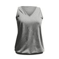 thumbnail image 6 of Wyobmus Womens Tank Tops Casual V Neck Sleeveless T Shirt Loose Fit Summer Tops Cute Outfit Basic Cami Shirts S-3X A-Gray, 6 of 6
