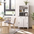 thumbnail image 4 of HOMCOM 66.5" Buffet with Hutch Freestanding Kitchen Pantry with Drawers, 4 of 10