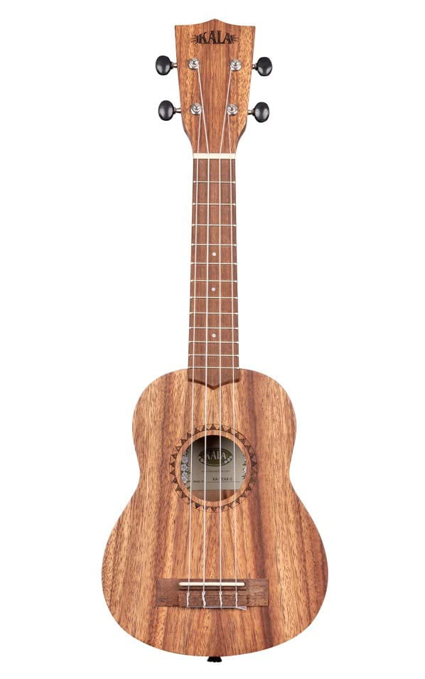 Kala KA-TEAK-S Teak Soprano Ukulele with Hard Case, Strap, Tuner, Austin Bazaar Instructional DVD, and Polishing Cloth