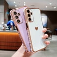 thumbnail image 6 of Xilaimitoo for Samsung Galaxy A15 Case, Phone Case Galaxy A15, Love Heart Plating TPU Shockproof Case for Samsung A15, White, 6 of 7