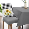 thumbnail image 5 of Stretch Dining Chair Covers, Summer Sunflower Bee Black Plaid Checkered Farmhouse Removable Dining Chair Protector Slipcovers for Kitchen, Party, Restaurant, Set of 4, 5 of 6
