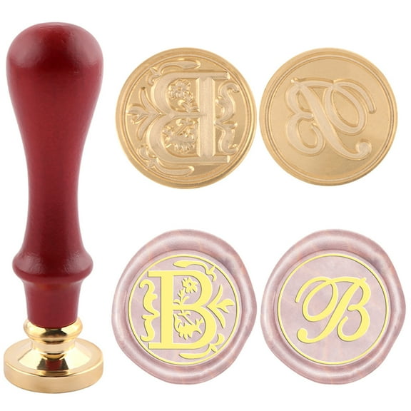 Letter B Wax Seal Stamp Set for Embellishment of Cards Envelopes Invitations Wine Packages Gift Wrapping