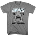 thumbnail image 1 of Jaws T-Shirt Adulte Gris Blanc Graphite Heather 4TG, 1 of 2