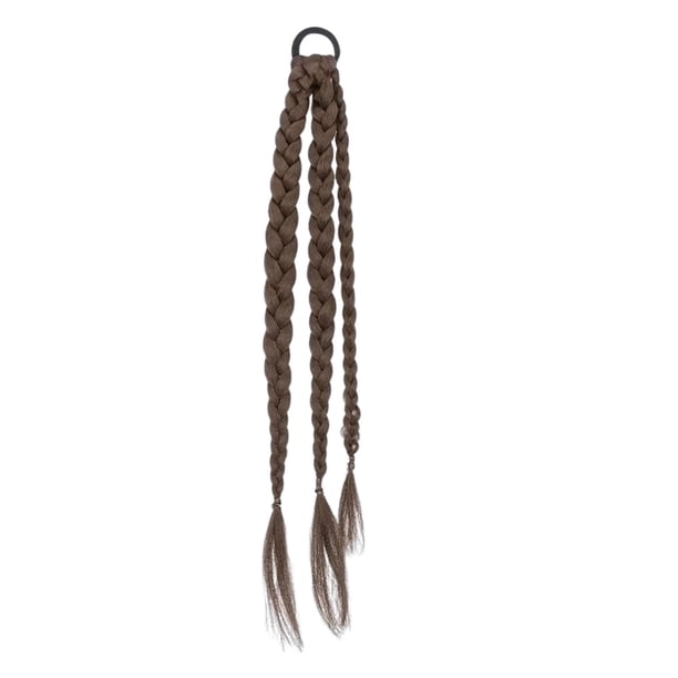 Trenza fácil de la peluca Soidarity Fibra de alta temperatura tres hebras cola de caballo Marrón claro