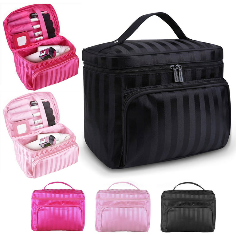 WLLHYF 6 Pieces Mesh Makeup Bags, Portable Cosmetic Bag Travel Toiletry Bag  Pouch with Zipper Makeup Pouches for Home Office Tra