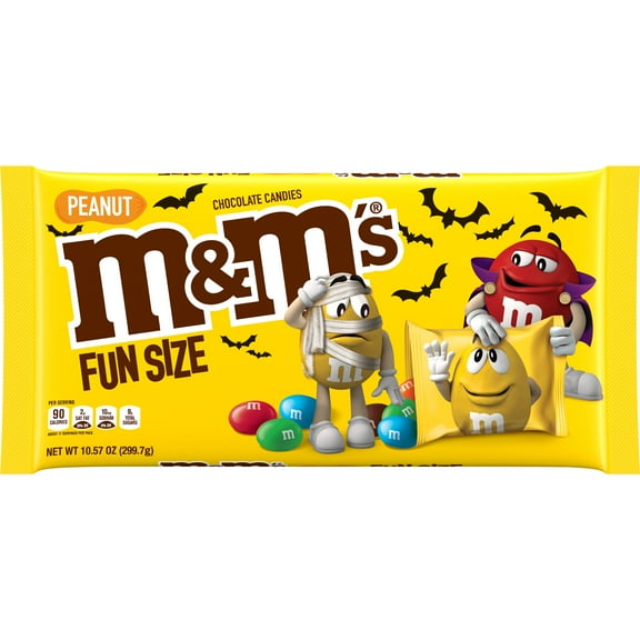 M&M's Peanut Fun Size Halloween Chocolate Candy - 10.57 oz Bag