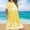 Yellow, variant on Sakmal Loose Fit Casual Summer Dresses for Women Basic with Pocket Graphic Comfort Fit Short Sleeve Yellow Long Sundress