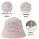 thumbnail image 3 of Sombrero de cubo de invierno para mujer, sombrero de campana de punto a la moda, gorro de ganchillo cálido de Color sólido, sombrero de cubo de ganchillo, sombrero de pescador de punto, gorra de ala, 3 of 5