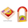 thumbnail image 4 of de apilamiento de juguete de aprendizaje de geometría bloques de construcción juguetes educativos para bebés Arco Hugo bloques de apilamiento de arco iris, 4 of 7