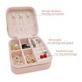 thumbnail image 3 of Mini Jewelry Travel Case  Small  Portable Organizer Portable Display Storage Box For Rings Earrings Necklaces Gifts White, 3 of 7