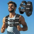thumbnail image 4 of Weighted Vest with Two Adjustment Straps for Men Women, 8lbs/12lbs/16lbs/20lbs Weight Vest with Reflective Stripes for Workout, Strength Training, Running, Fitness, Muscle Building, Weight Loss, 4 of 8