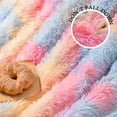 thumbnail image 4 of Exclusivo Mezcla Fuzzy Faux Fur Throw Blanket, Reversible Shaggy Sherpa Fleece Blankets,Fluffy Plush Warm Throws for Couch, Bed, 50x60 Inches, Gradient Pink, 4 of 8