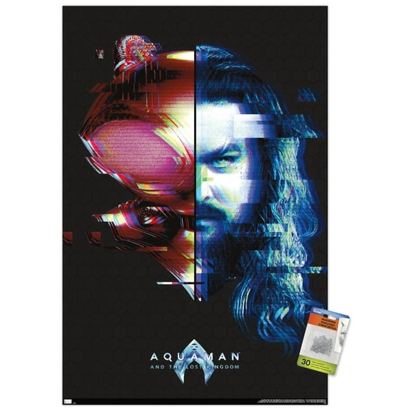 DC Comics Movie Aquaman and the Lost Kingdom - Faceoff Wall Poster with Pushpins, 22.375" x 34"