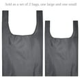 thumbnail image 3 of Wrapables JoliBag Nylon Reusable Grocery Bag, 2 Pack, Gray, 3 of 5