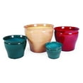 thumbnail image 4 of Robert Allen MPT01602 Avery Classic Ironstone Metal Planter Flower Pot, 10", Bold Autumn Color, 4 of 5