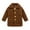 Brown, variant on KYAIGUO Toddler Girls Dress Fleece Coat Jacket Kids Long Sleeve Button Trench Pocket Baby Winter Lapel Peacoat Outerwear 2-9 Years