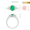 thumbnail image 5 of Angara Natural 1.1 Ct. Emerald with Diamond Classic Ring in 14K White Gold for Women (Ring Size: 12), 5 of 10