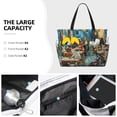 thumbnail image 3 of Disketp Whimsical Cats Night Cafe Bolsa de Playa de Gran Capacidad, Bolso Impermeable y a Prueba de Arena para Mujer, Ideal para Playa, Piscina y Natación, 3 of 7