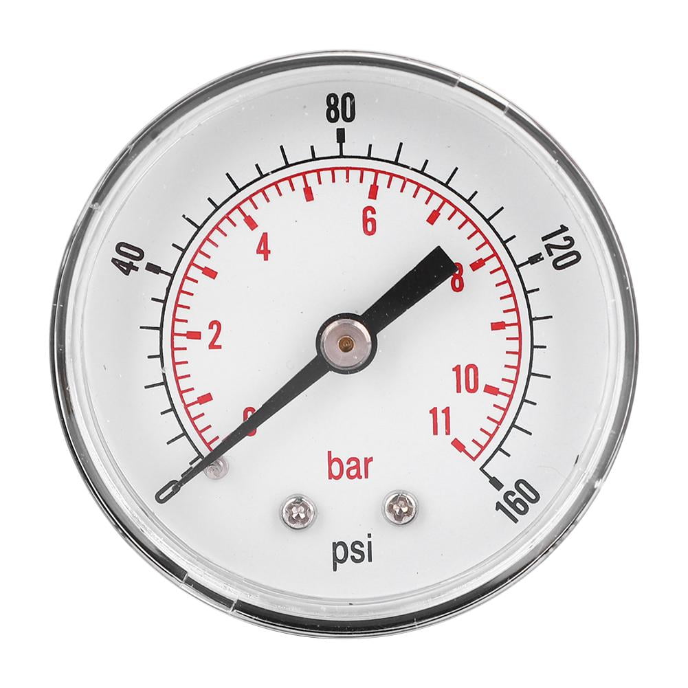 0-30 PSI Axial Pressure Gauge 1/4BSPT 0-2bar for Plumbing Heating