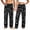 Black, variant on LuLiaMenton Couples Hanukkah Pajama Pants Blue Menorah Dreidel Jogger Sleepwear Elastic Waist