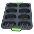 thumbnail image 3 of Molde de silicona antiadherente de 8 rejillas para pasteles para hornear fácilmente en casa: molde perfecto para cupcakes, accesorio para hornear de cocina negro, 3 of 8