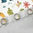 thumbnail image 4 of Manfei Cartoon Coloful Dinosaur Curtains Pack of 2 (42x84 Each), Kawaii Jungle Animal Curtains Blackout, Blossoms Flower Floral Bedroom Curtains, Window Curtains Bedroom Decor, 4 of 6