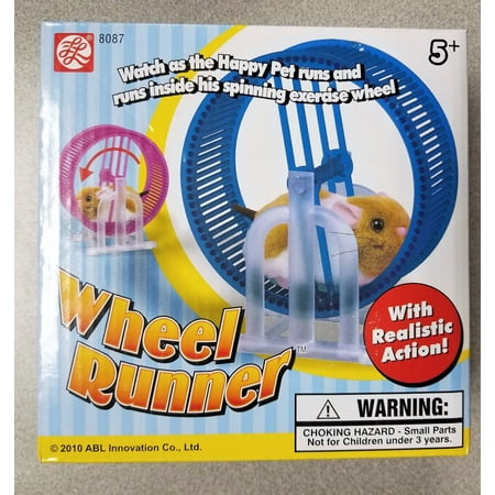 NewHappy Hamster Pet with WHEEL RUNNER Battery Operated Kid's Toy -Purple