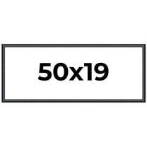 50x19 Frame Black Real Wood Picture Frame Width 1.25 inches | Interior Frame Depth 0.5 inches |