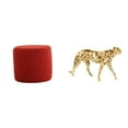 thumbnail image 1 of Escabel,Reposapiés pequeño,taburete otomano,sofá,taburete de té,Reposapiés Cubo Taburete Taburete para Dormitorio Baño,Figura de guepardo,Figura de guepardo dorado,adorno de escritorio, 1 of 8
