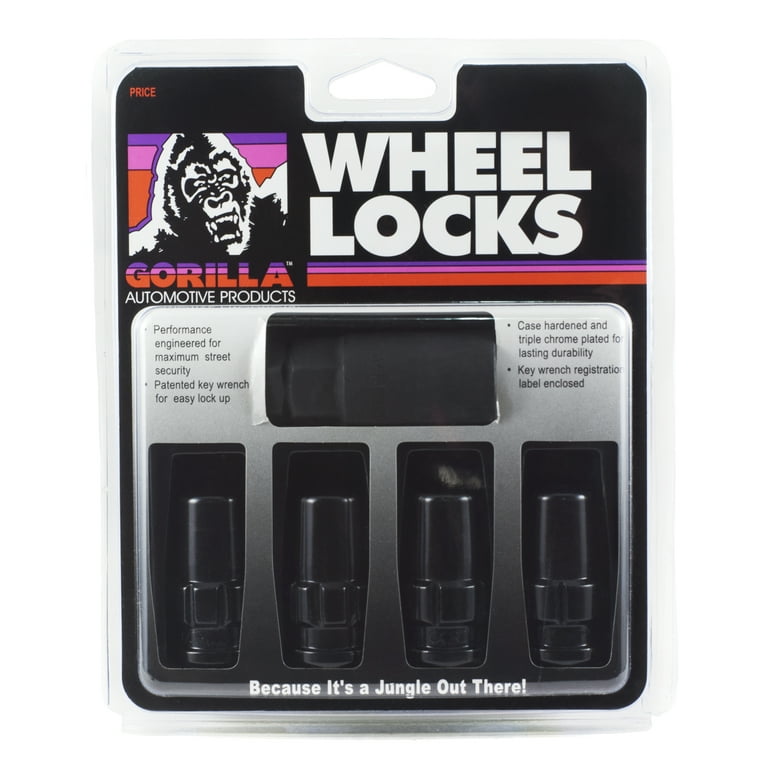 Gorilla Automotive 76641NBC Black 14mm x 1.50 Thread Size Chrome