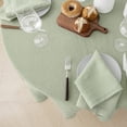 thumbnail image 5 of Round Linen Tablecloth 65'' DIA - 100% Pure European Flax Table Cloth - Sage, 5 of 5
